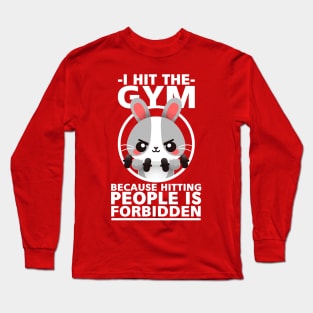 Bunny hit the gym Long Sleeve T-Shirt